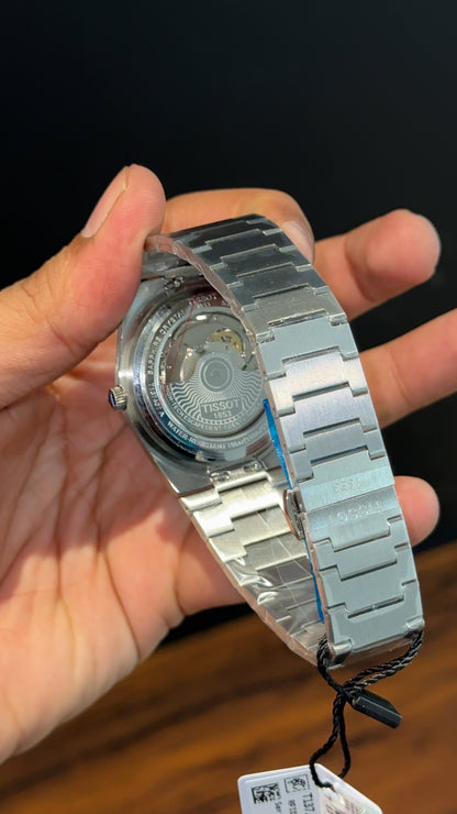 Tissot Prx | Auto | Silver Chain | Shaddy Dark Blue Dial