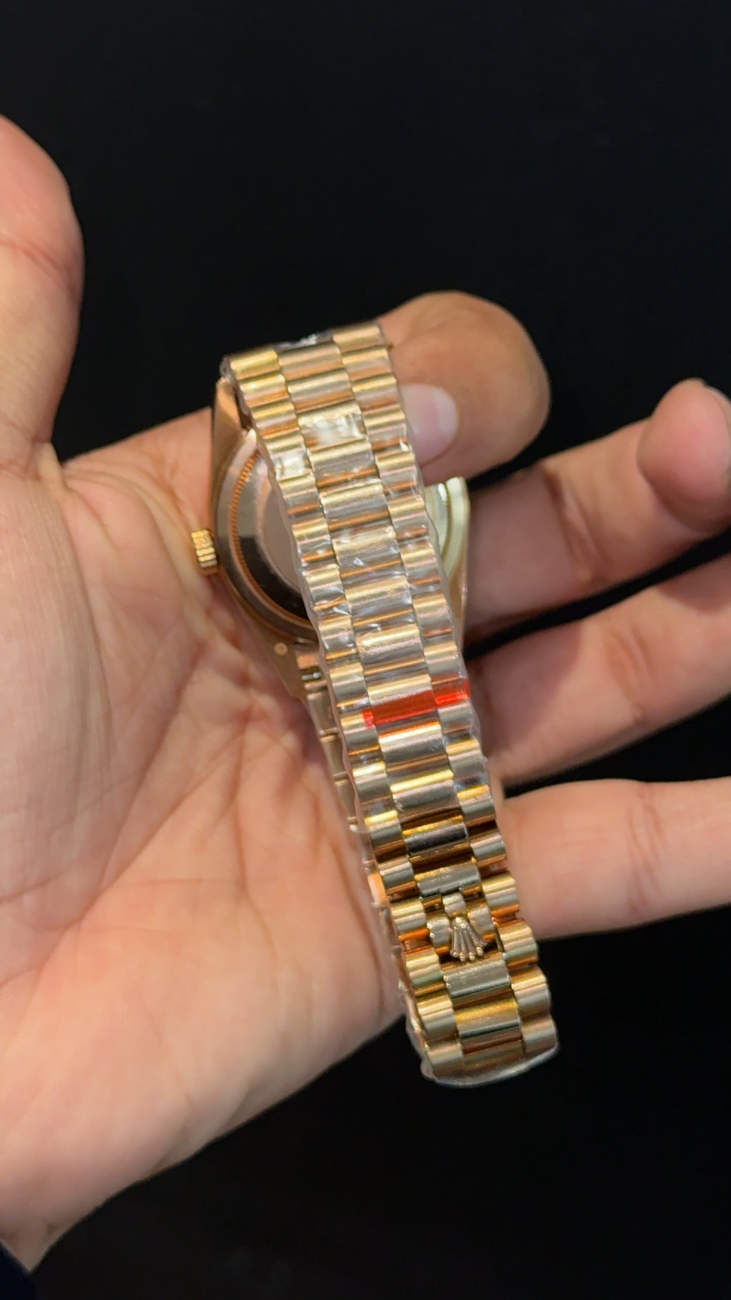Daydate | 36mm | Diamond Case | Rose Chain | Diamond Digit | Gradient Brown Dial - twentyfour