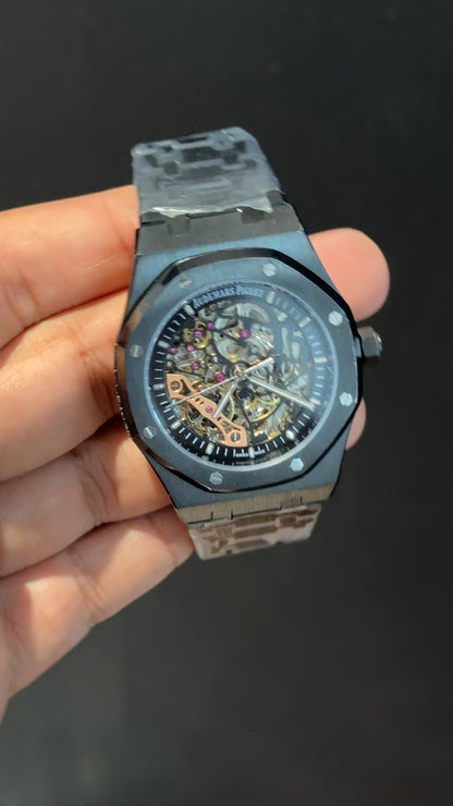 AP Skeleton | Auto | Black Chain | Black Dial