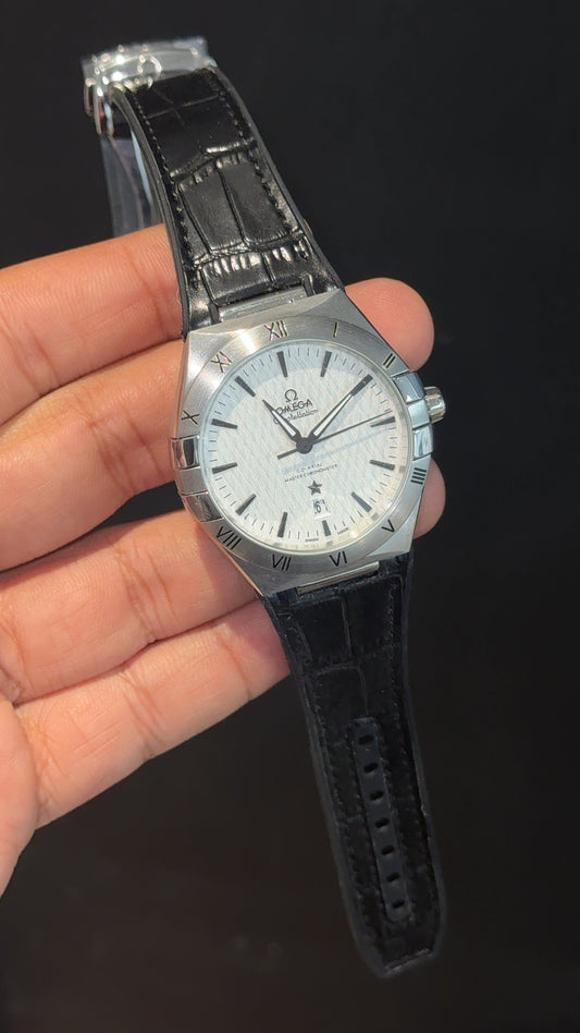 Omega Constellation | Silver Case | Black Strap | White Dial - twentyfour