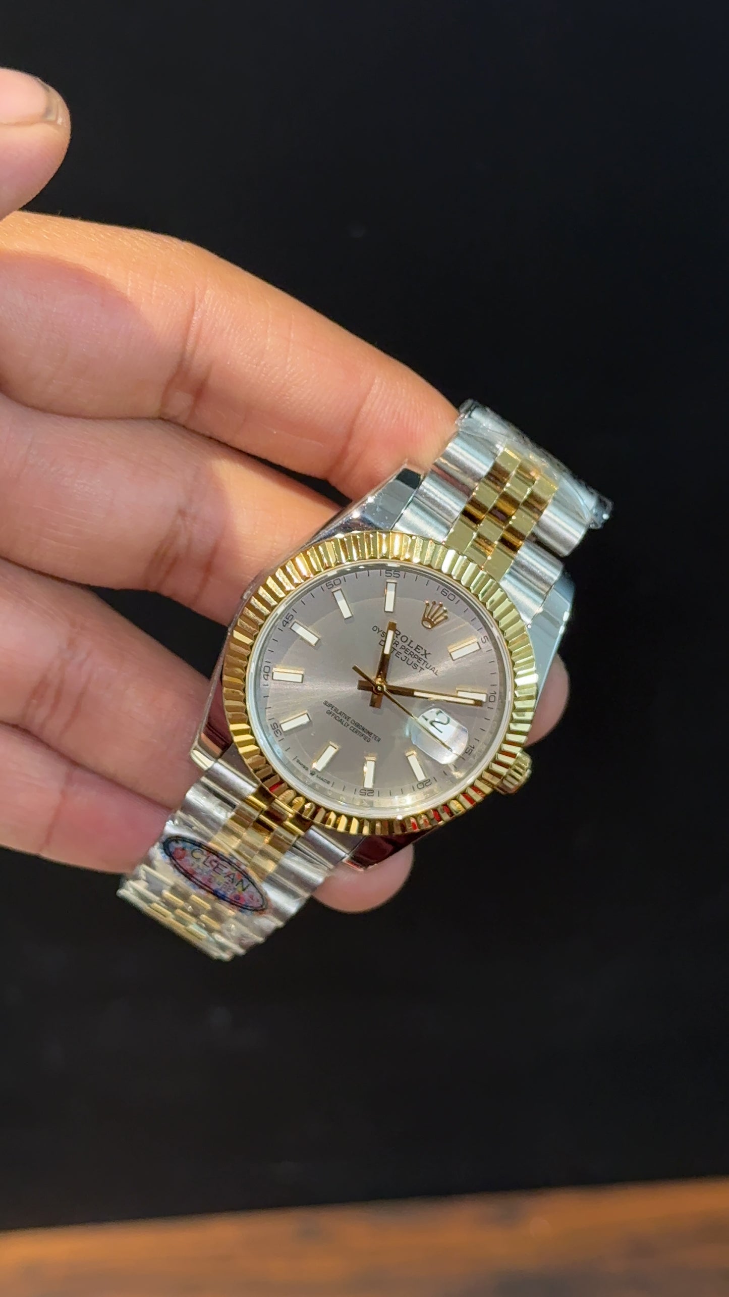 Premium DateJust | Gold Two Tome | Light Grey Dial
