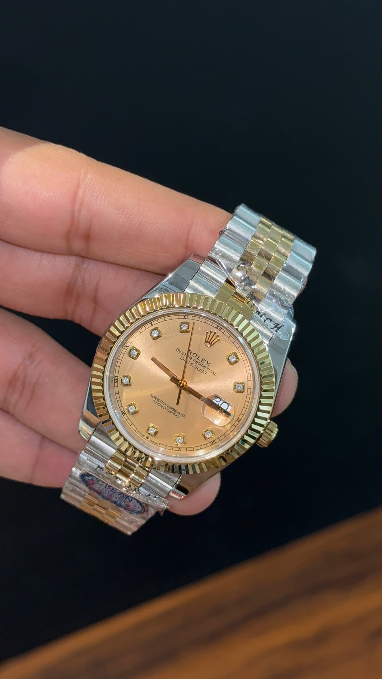 Premium Datejust | Gold Two Tone  | Diamond Digit | Gold Dial
