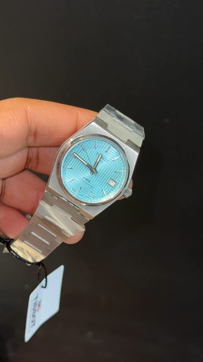 Tissot Prx | Quartz | Silver Chain | 35mm | Sky Blue Texture Dial - twentyfour