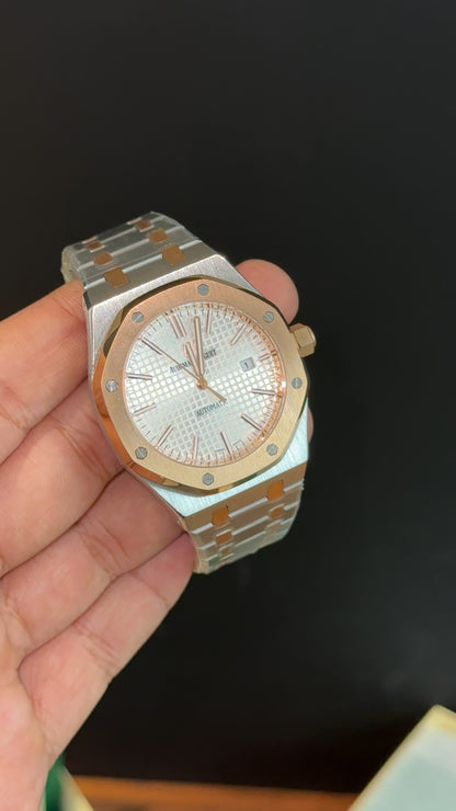 AP | Auto | Rose Two Tone | White Box Dial