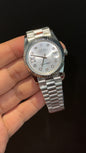 Datejust | 36mm | Silver President Chain | Silver Diamond Dial