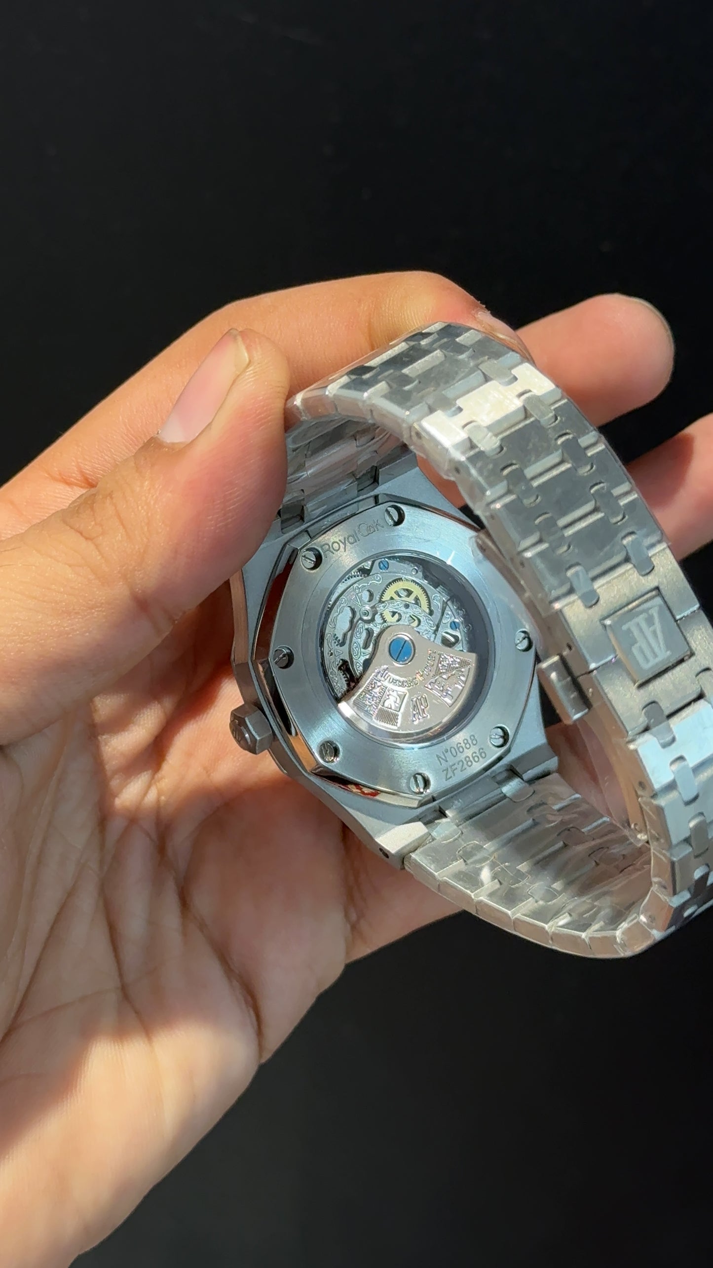 AP Skeleton | Silver Chain | Blue Dial