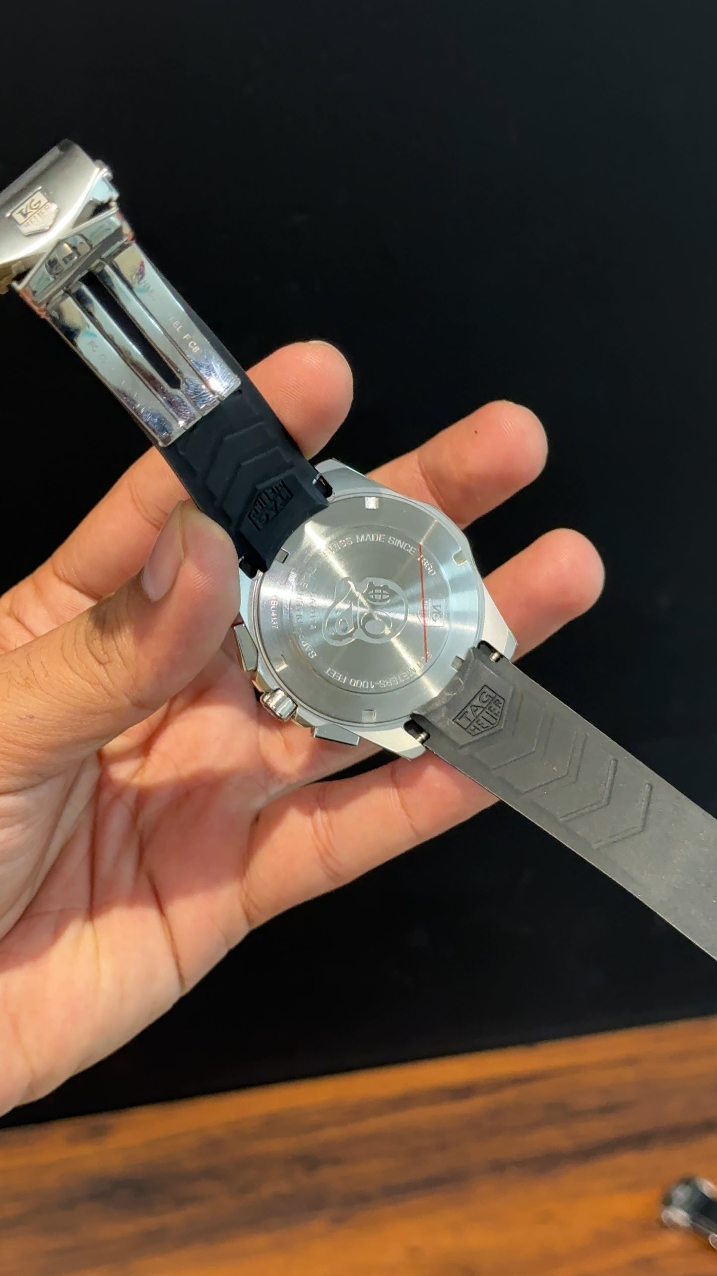 Aquaracer | Black Strap | Black Bezel | Chrono | Black  Dial