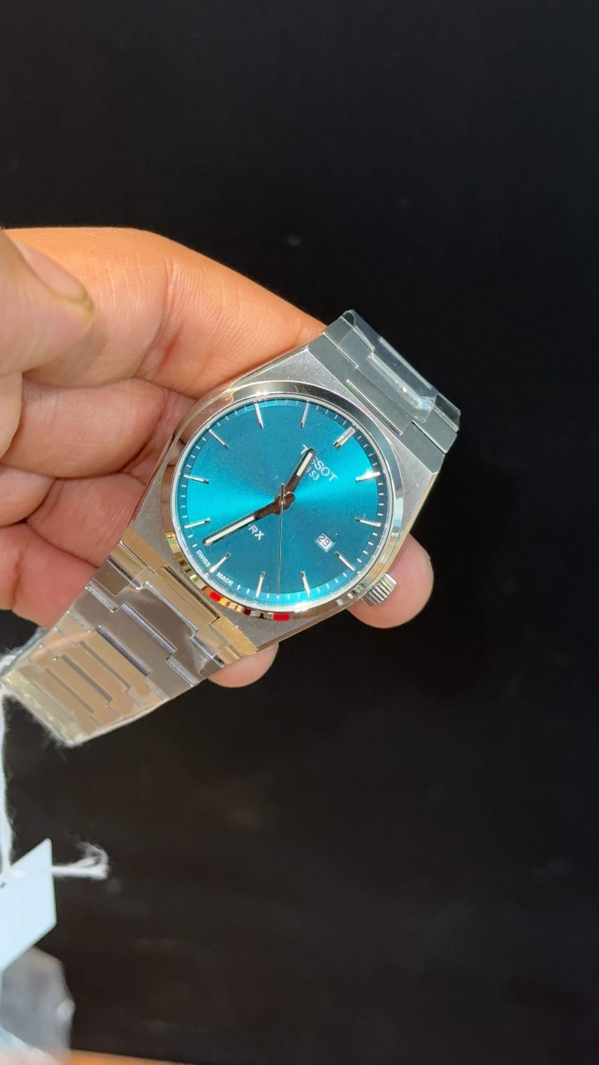 Tissot Prx | Quartz | Silver Chain | Torquoise Plain Dial - twentyfour