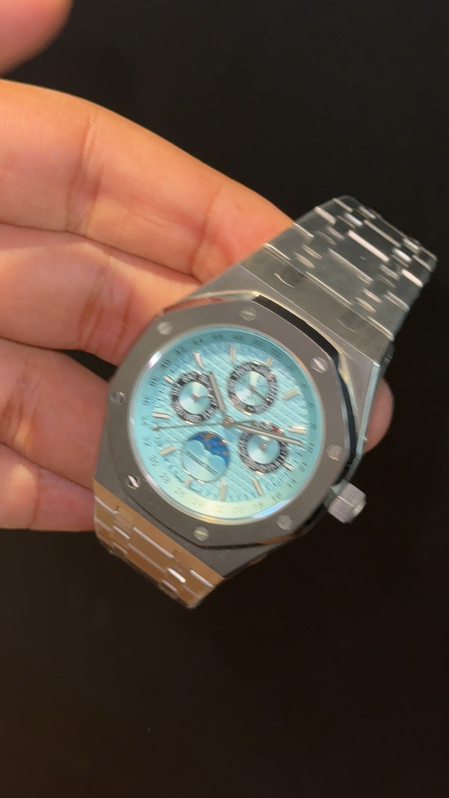 AP Auto | Silver Chain | Chrono | Calendar Edition | Tiffany Box Dial