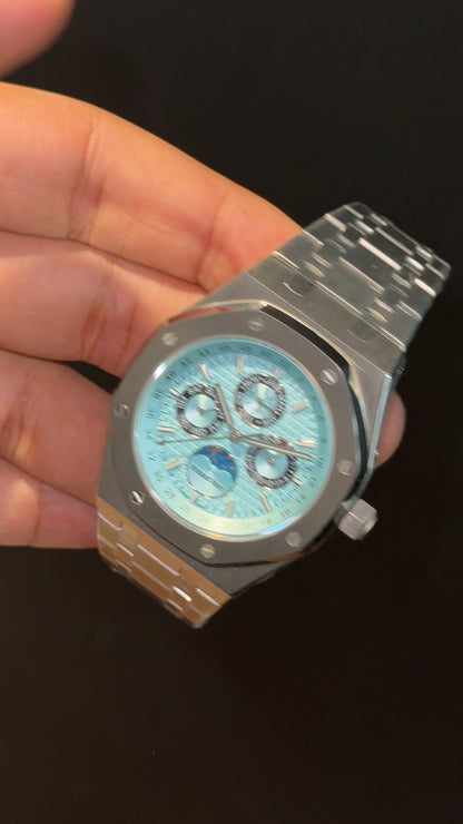 AP Auto | Silver Chain | Chrono | Calendar Edition | Tiffany Box Dial