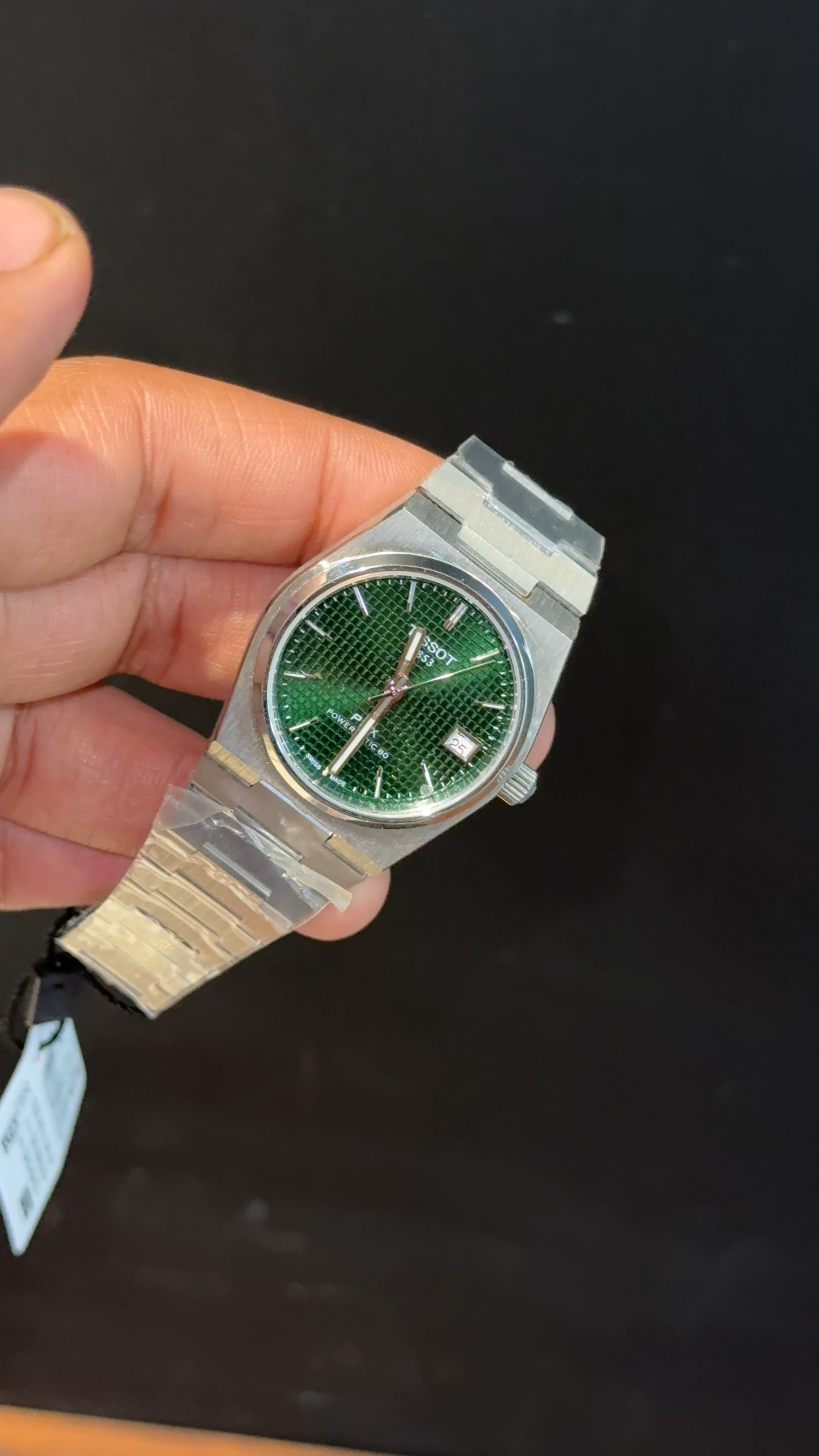 Tissot Prx | Quartz | Silver Chain | 35mm | Green Texture Dial - twentyfour