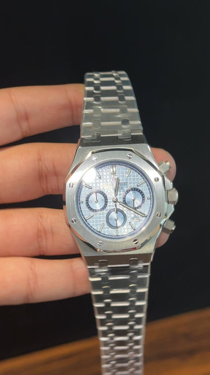 AP | Chrono | Silver Chain | Sky Blue Box Dial - twentyfour