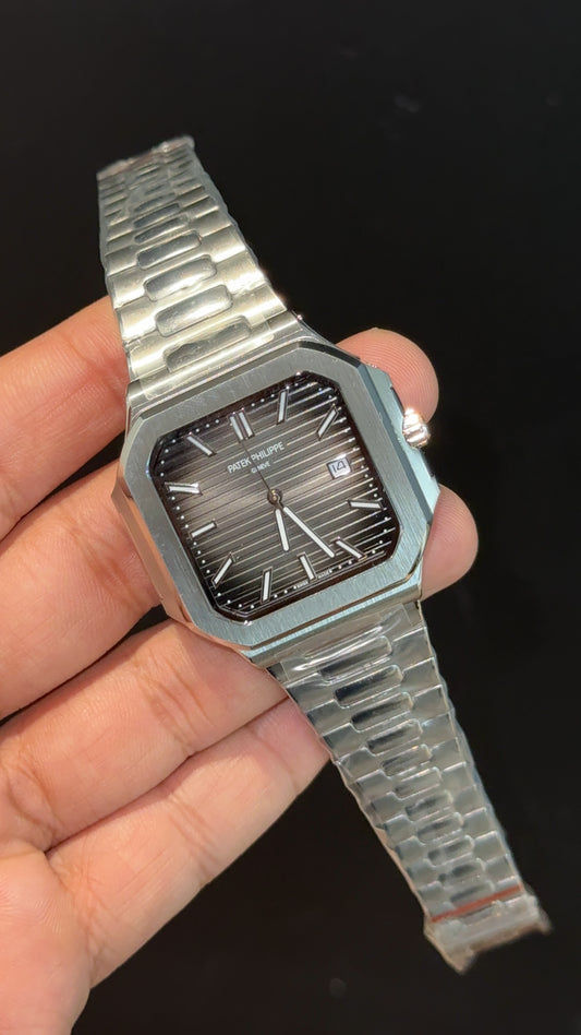 Pp Auto | Cubitus | Silver Chain | Gradient Grey Dial - twentyfour