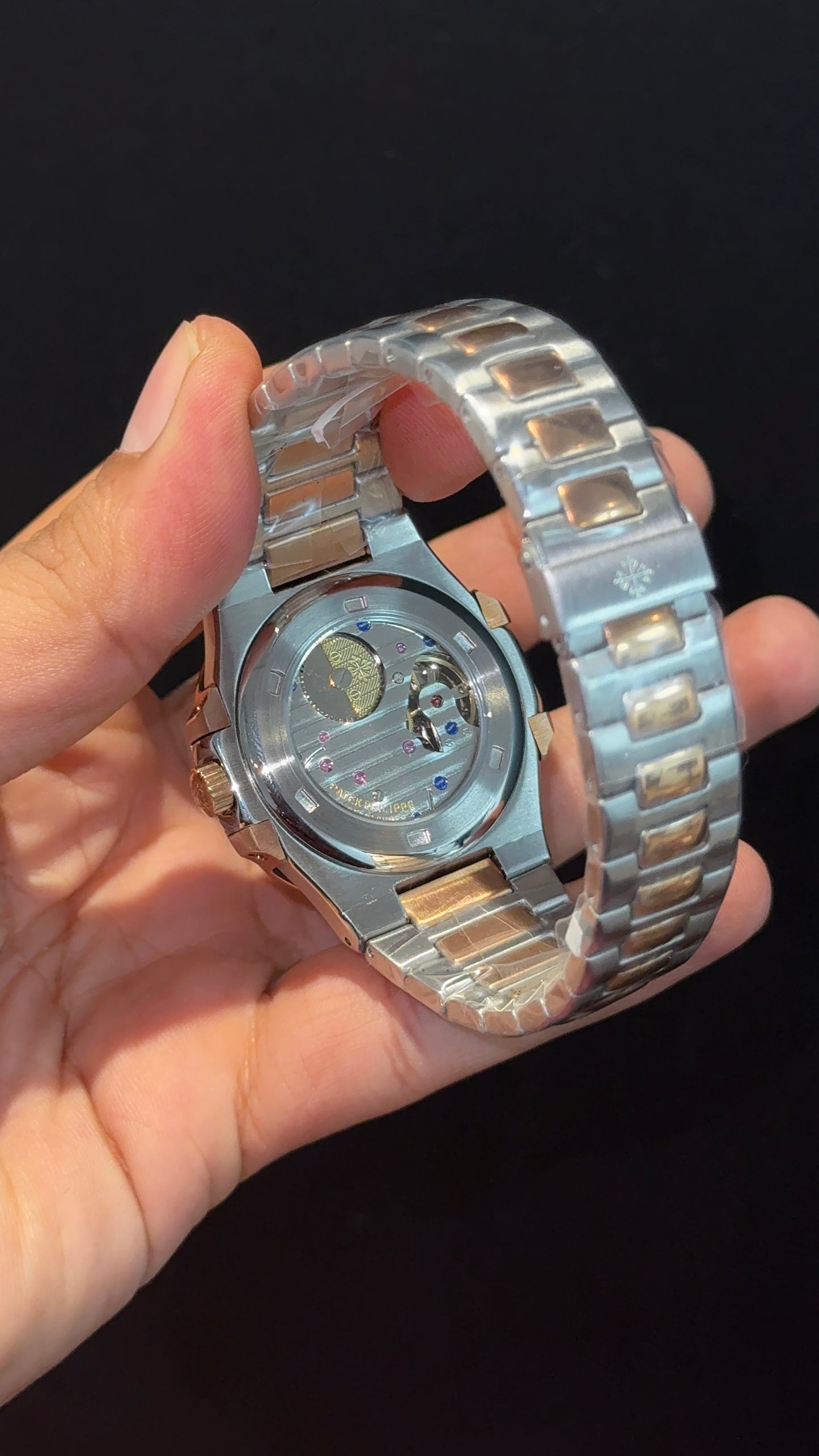 Pp Auto | Moonphase | Rose Two Tone | Sub Light Grey Dials