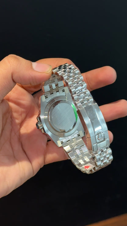 Premium GMT | Batman | Silver Chain | Black Dial