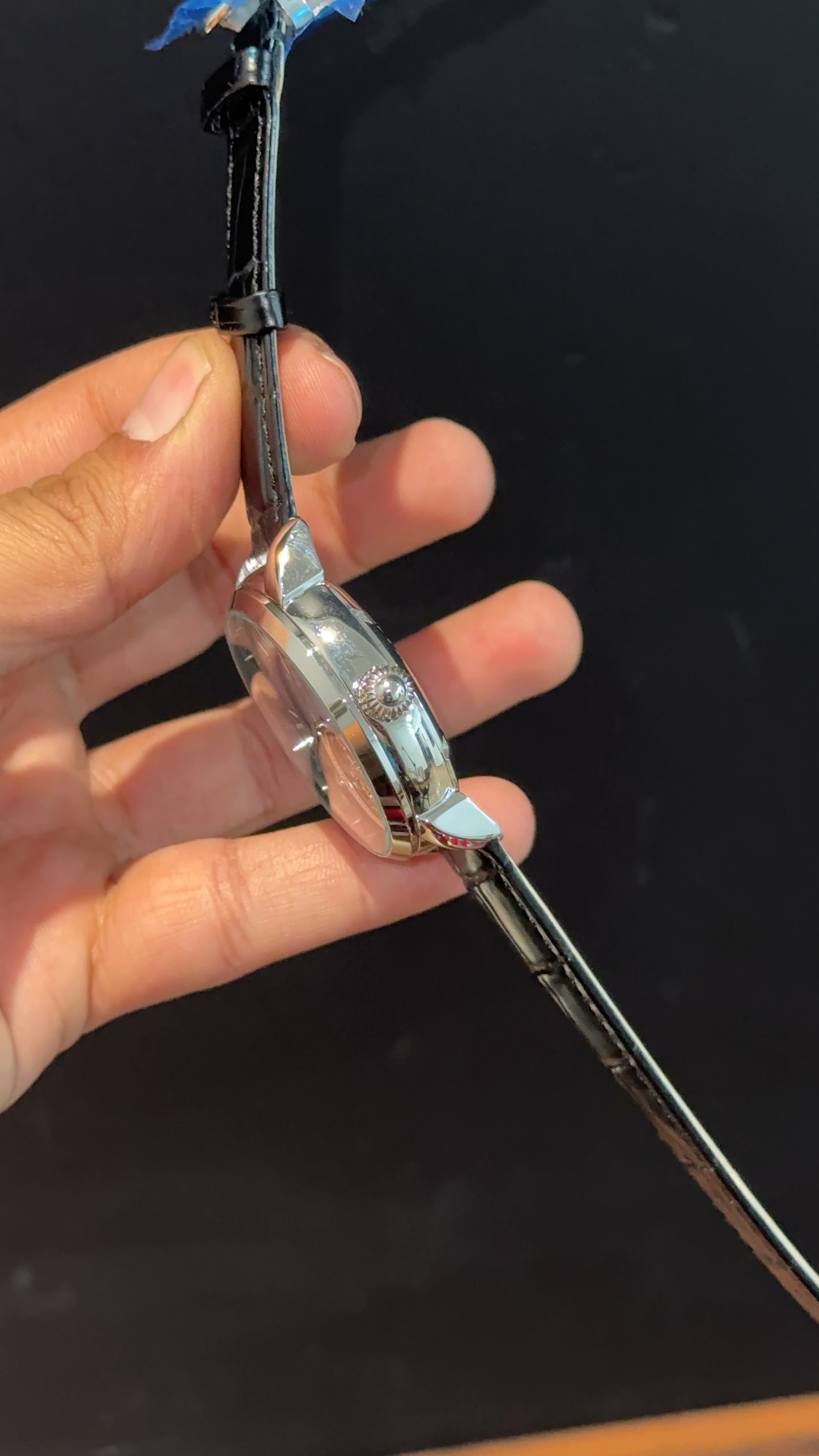 Pp Auto | Pendulum | Silver | Black Strap | Shaddy Sky Blue Dial