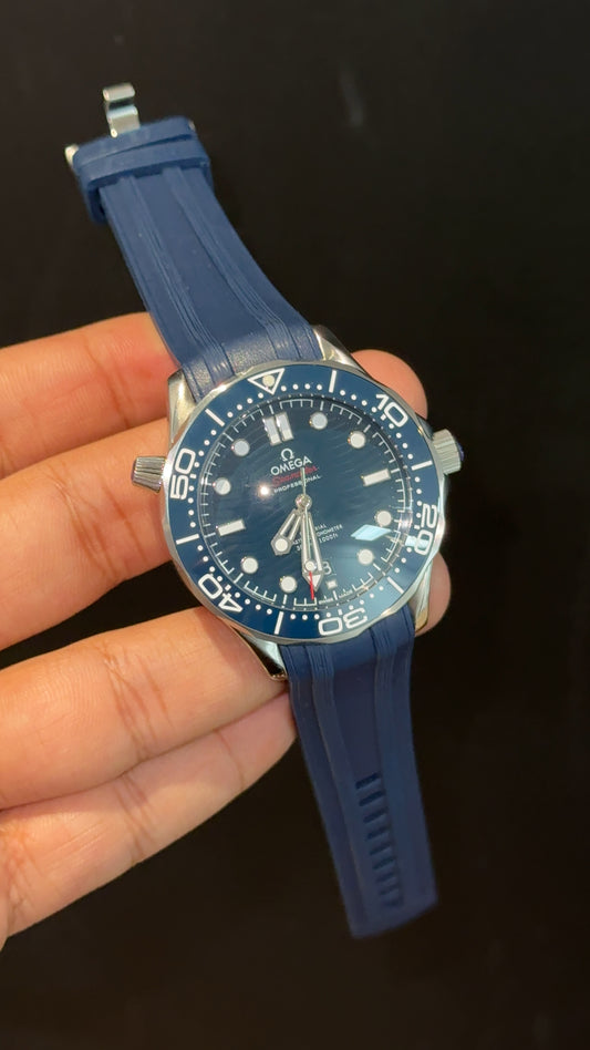 Omega Seamaster | Blue Bezel | Navy Blue Strap | Navy Blue Dial - twentyfour