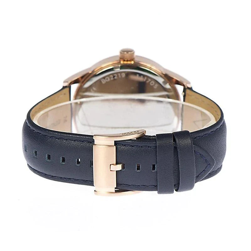 Fossil Men’s Mechanical Blue Leather Strap Blue Dial 48mm BQ2219 - twentyfour