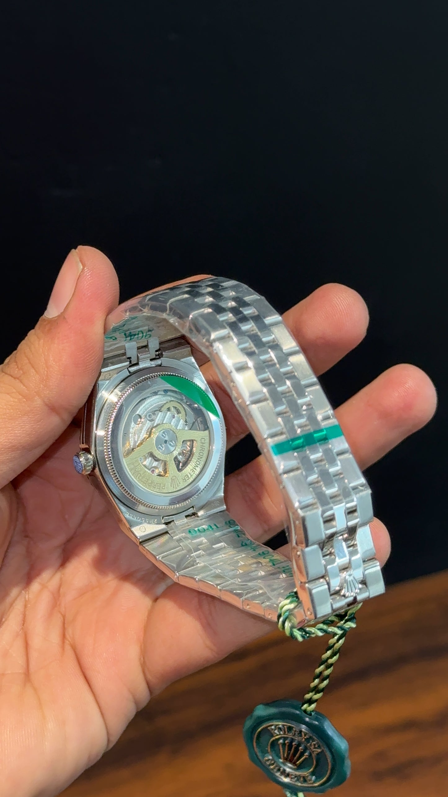 Premium Land Dweller | 36mm | Silver Chain |  Sky Blue Textured Dial