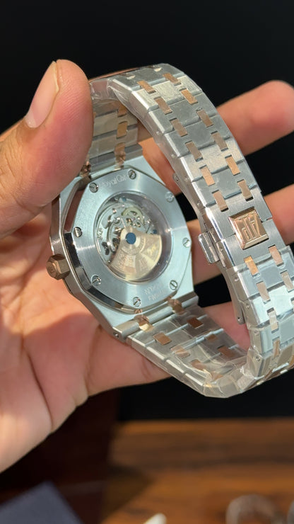 AP Skeleton | Auto | Rose Two Tone | Blue Dial