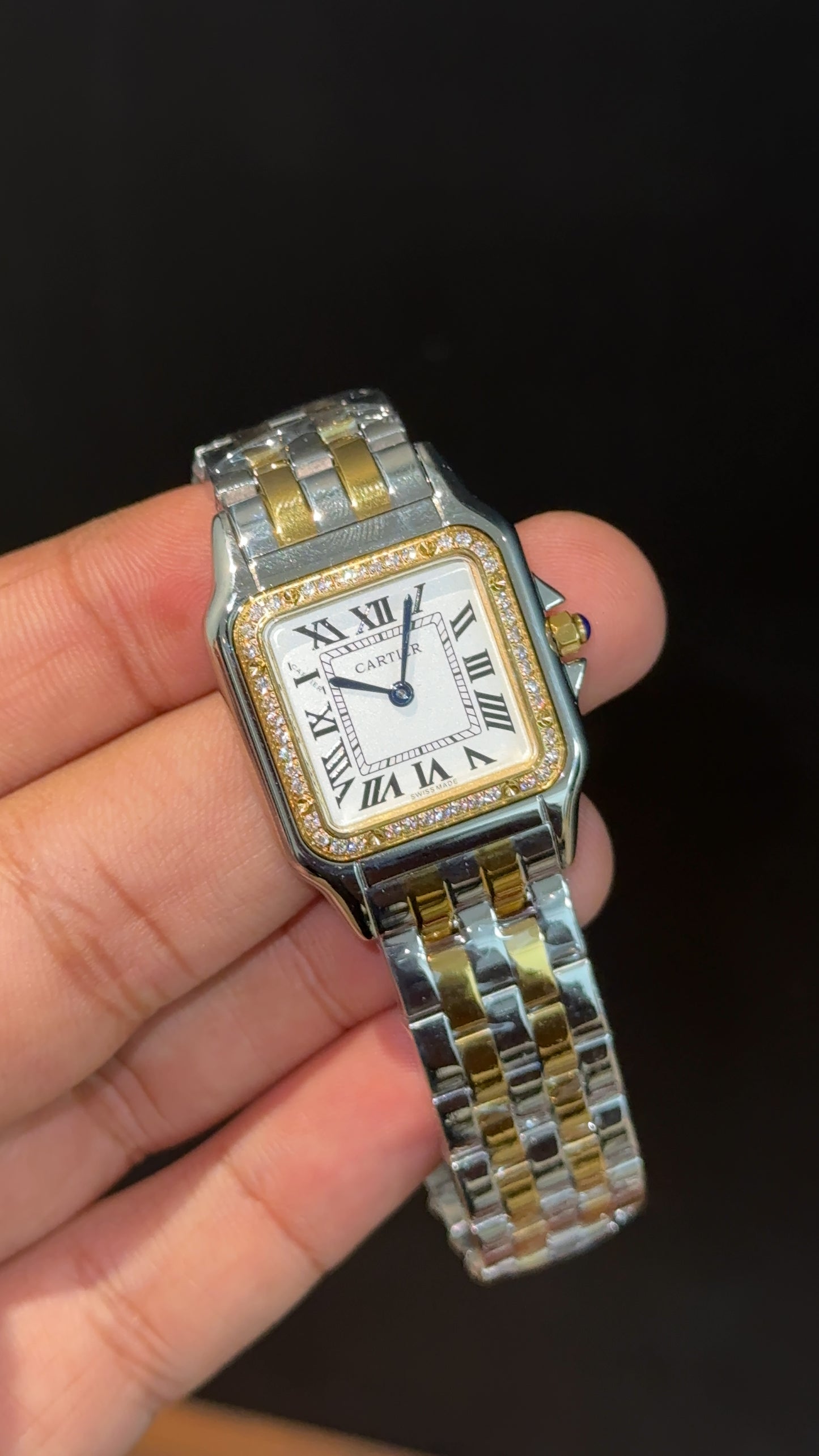 Cartier Panthere | 26mm | Woman | Diamond Case | Gold Two Tone | White Dial