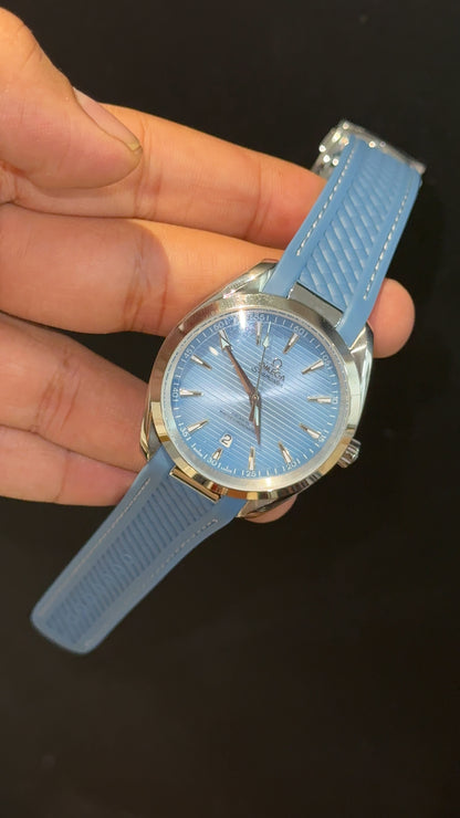 Omega Seamaster | Sky Blue Strap | Sky Blue Texture Dial - twentyfour