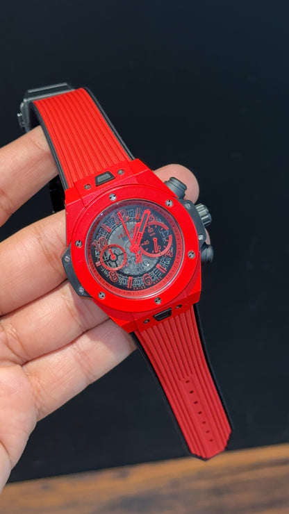 Premium Hublot | Big Bang Unico Edition | Red Strap | Red Dial - twentyfour