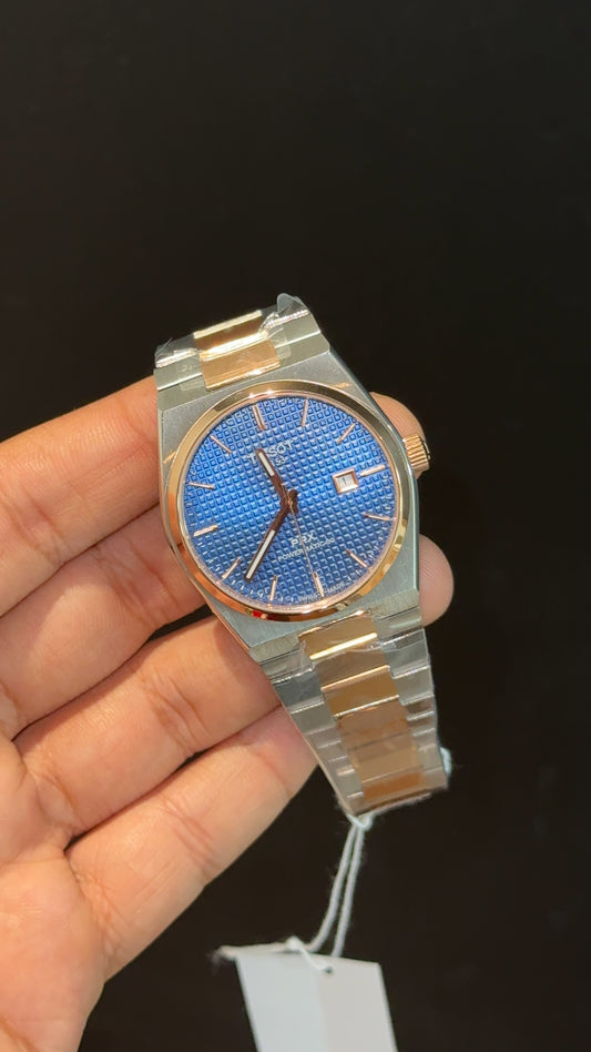Tissot Prx | Quartz | Rose Two Tone | Blue Texture Dial - twentyfour