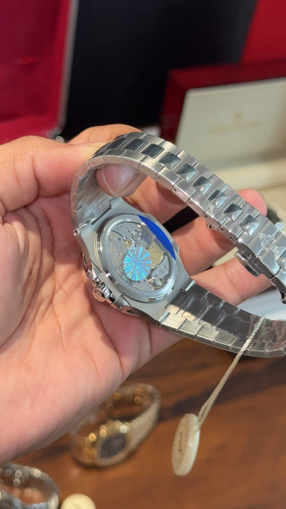 Premium Patek | Silver Chain | Chrono | Blue Dial