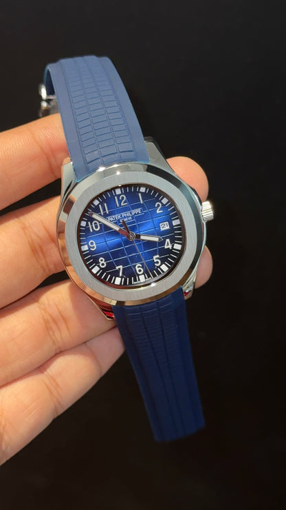 Pp Auto | Aquanaut | Blue Strap | Silver Blue Strap