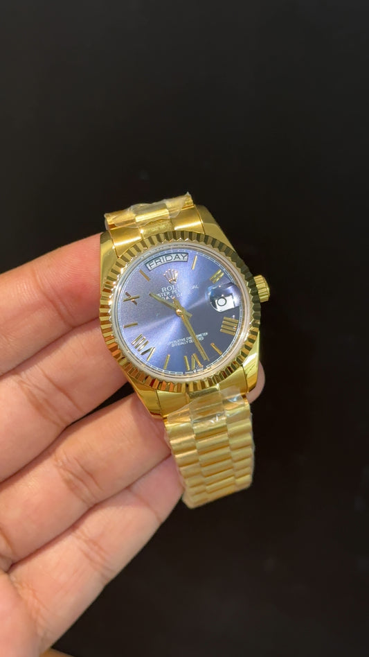 Daydate | 36mm | Gold Chain | Purplish Index Dial - twentyfour