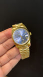 Daydate | 36mm | Gold Chain | Purplish Index Dial - twentyfour