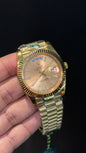 Daydate | Gold Chain | Dark Gold Dial