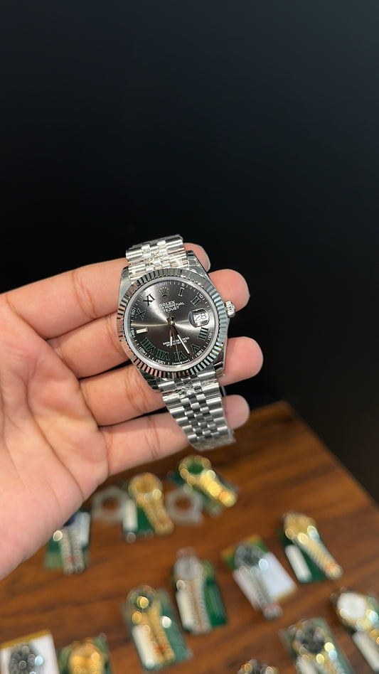 Premium Datejust | 40mm | Silver Chain | Wimbledon Dial