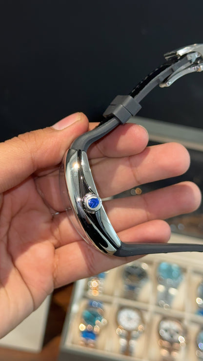 Premium Franck Muller | Vanguard Edition | Silver Case | Black Strap | White Dial