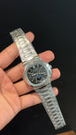 Pp Auto | Silver Chain | Power Reserve | Chrono | Moonphase | Black Dial - twentyfour