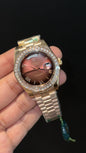 DayDate | Diamond Bezel | Rose Chain | Shaddy Brown Dial