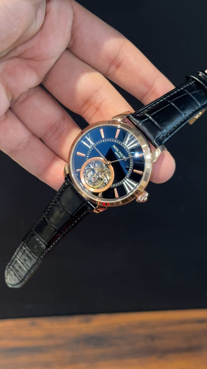 Pp Auto | Pendulum | Rose | Black Strap | Rose Black Dial