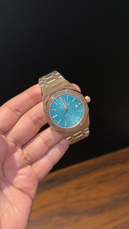 AP Auto | Rose Chain | Turquoise Dial