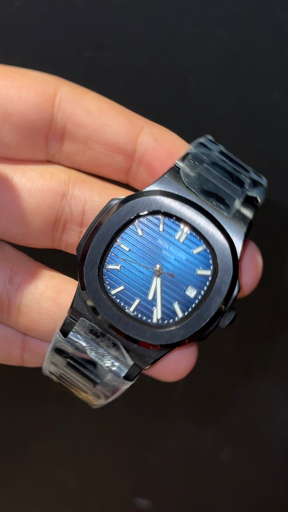 PP Auto | Black Chain | Blue Dial
