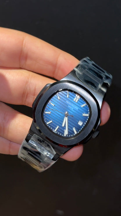 PP Auto | Black Chain | Blue Dial