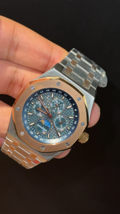 AP Auto | Rose Two Tone | Chrono | Calendar Edition | Blue Dial