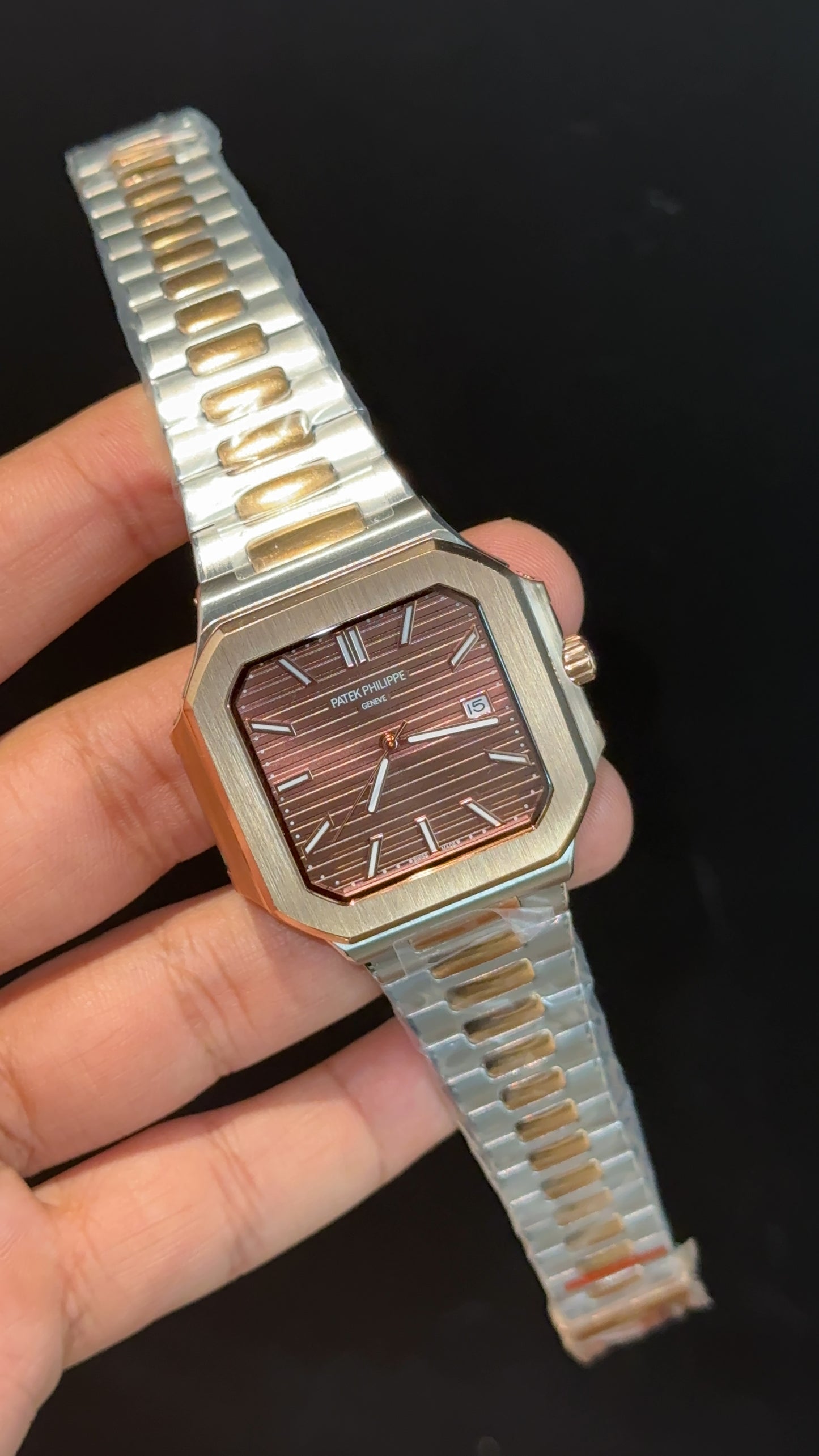 Pp Auto | Cubitus | Rose Two Tone | Brown Dial - twentyfour