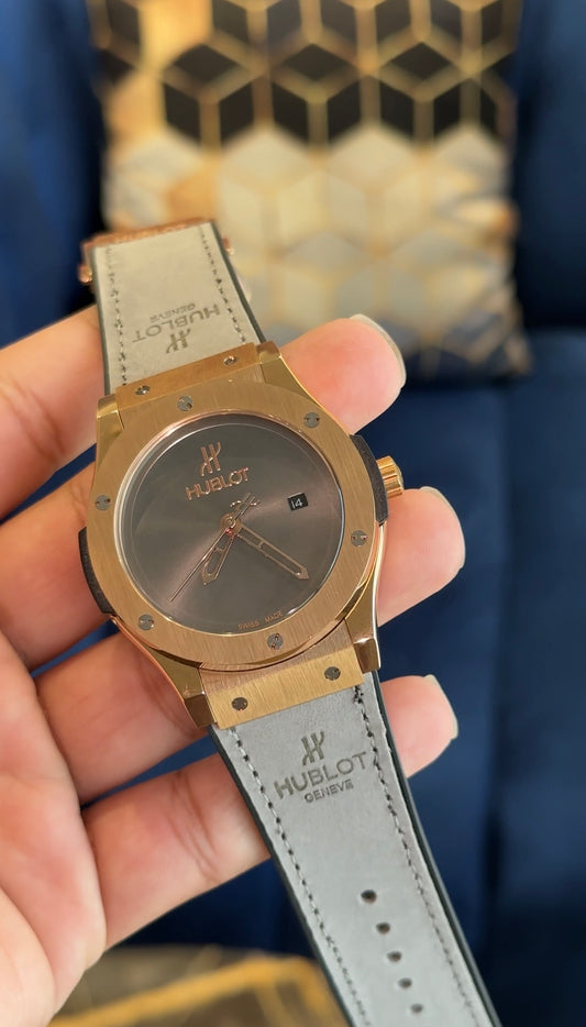 Hublot Auto | Grey Dial | Pvc Strap