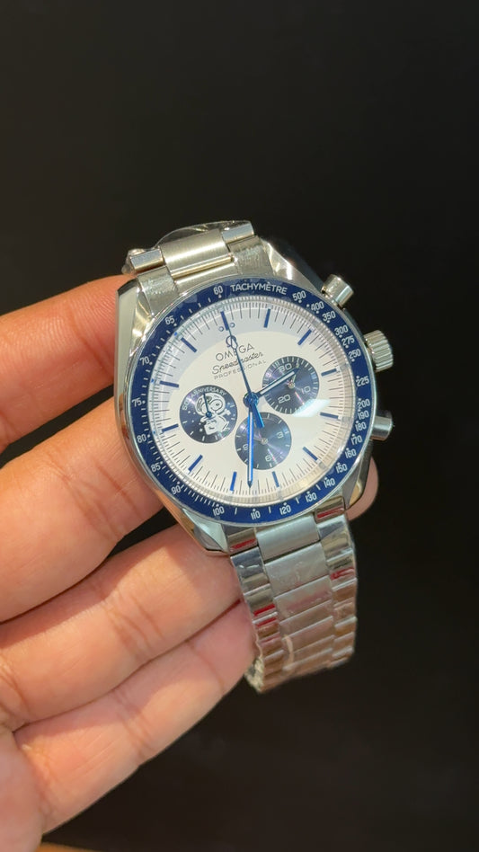 Omega Speedmaster | Silver Chain | Chrono | Blueish Dial - twentyfour