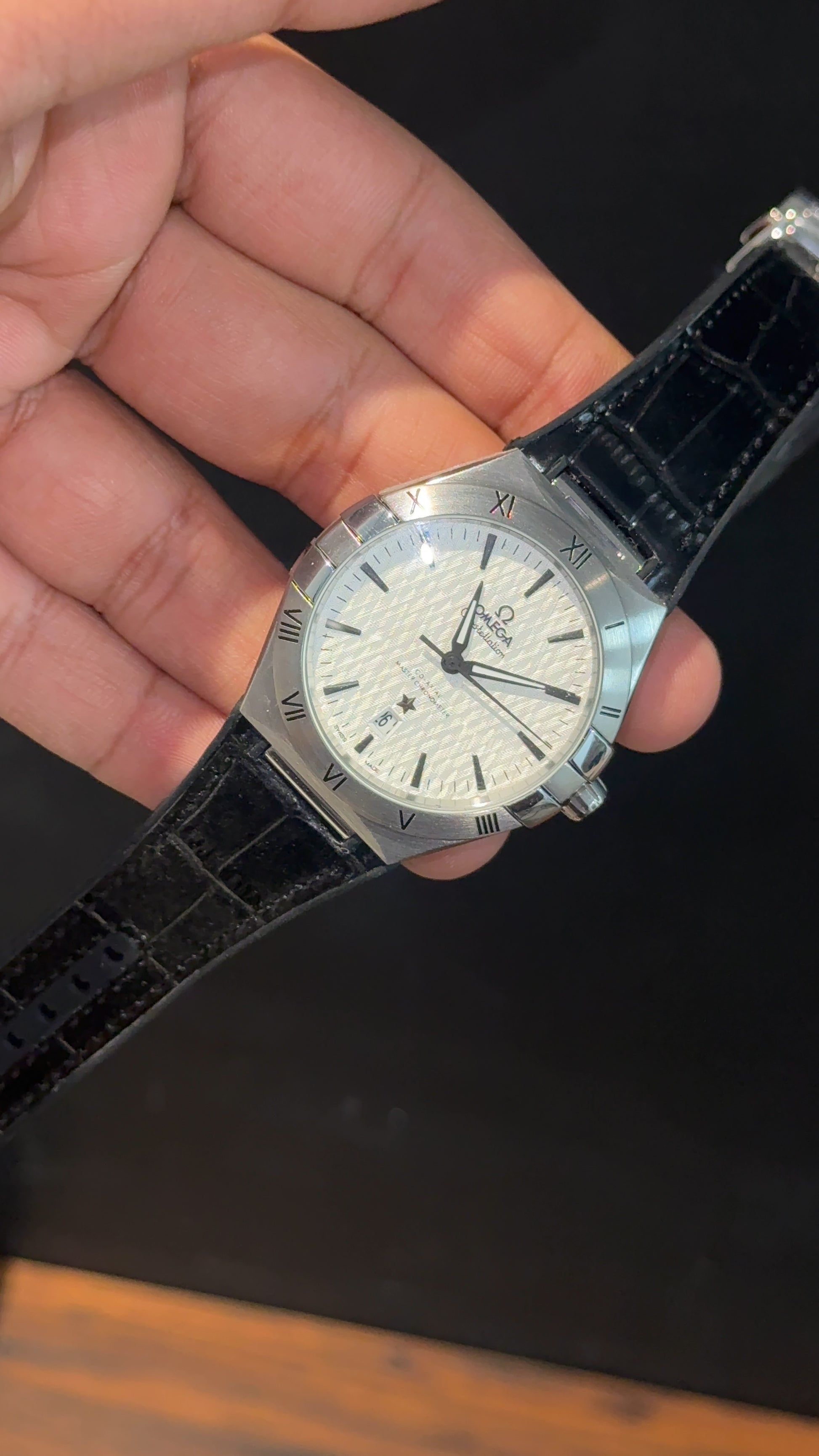 Omega Constellation | Silver Case | Black Strap | White Dial - twentyfour