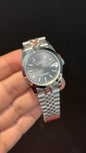 Datejusy | 36mm | Silver Chain | Plain Bezel | Grey Dial