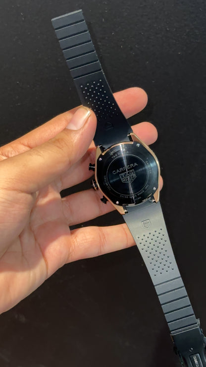 Tag Skeleton | Black Strap | Chrono | Rose Black Dial