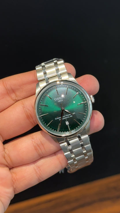 Tissot T-Classic | Auto | Silver Chain | Green Dial