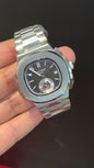 PP Auto | Single Time Edition | Silver Chain | Black Dial